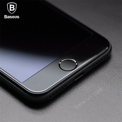 Скрийн протектори Скрийн протектори за Apple Iphone Скрийн протектор от закалено стъкло 3D Full Cover Оригинален BASEUS за Apple Iphone 7 Plus 5.5 / Apple iPhone 8 Plus 5.5 черен кант